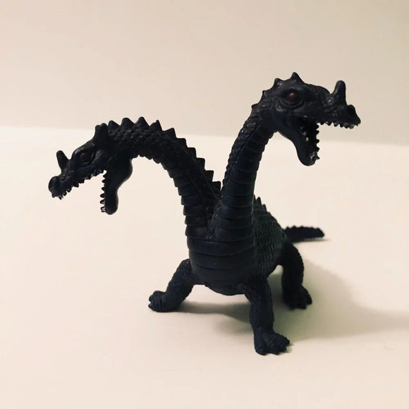 Vintage Two Headed Dinosaur Dragon Hong Kong 3 Inch  Tall - Picture 6 of 15